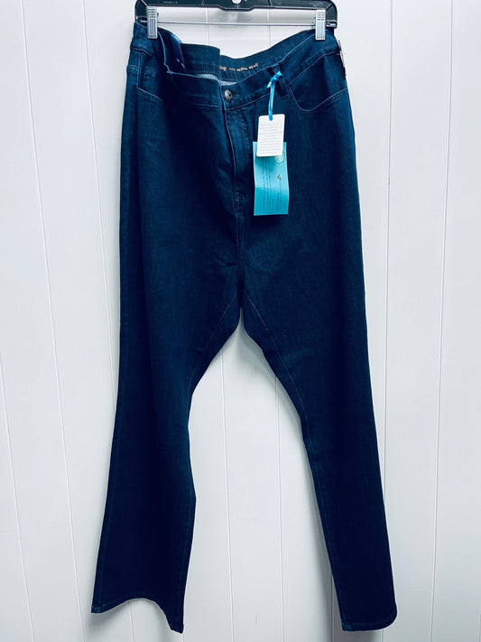 Jeans Flared By Soft Surroundings In Blue Denim, Size: 22