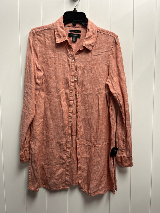 Top Long Sleeve By Tahari By Arthur Levine In Orange, Size: M