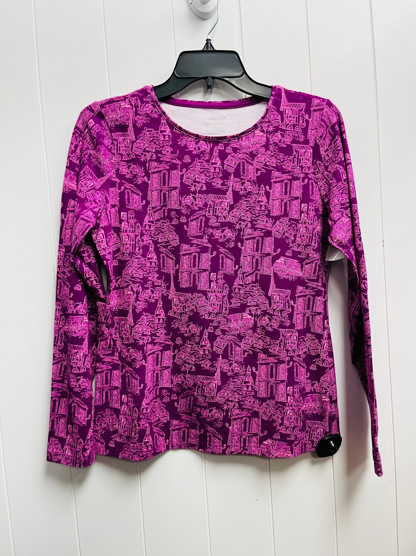 Top Long Sleeve Basic By Talbots In Purple, Size: S