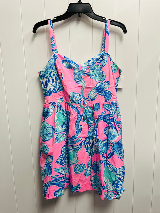 Dress Casual Short By Lilly Pulitzer In Blue & Pink, Size: 12