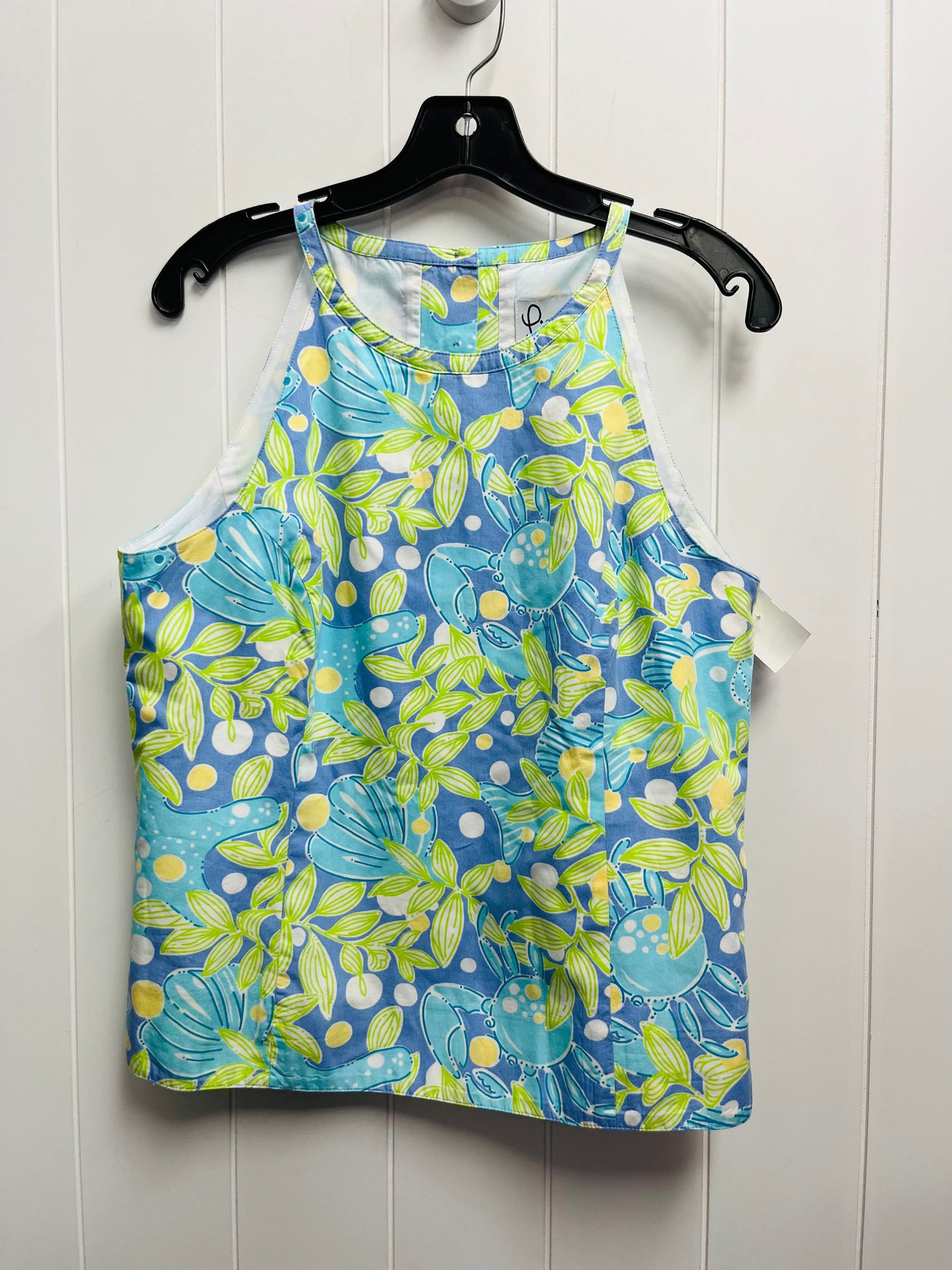 Top Sleeveless By Lilly Pulitzer In Blue & Green, Size: 10