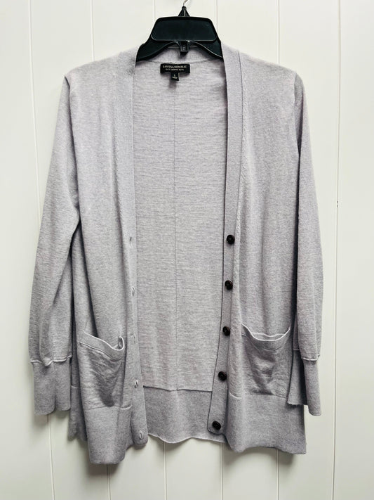 Sweater Cardigan By Banana Republic In Grey, Size: S