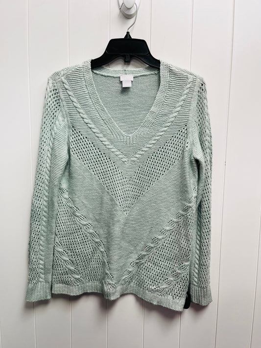 Sweater By Chicos In Green, Size: S