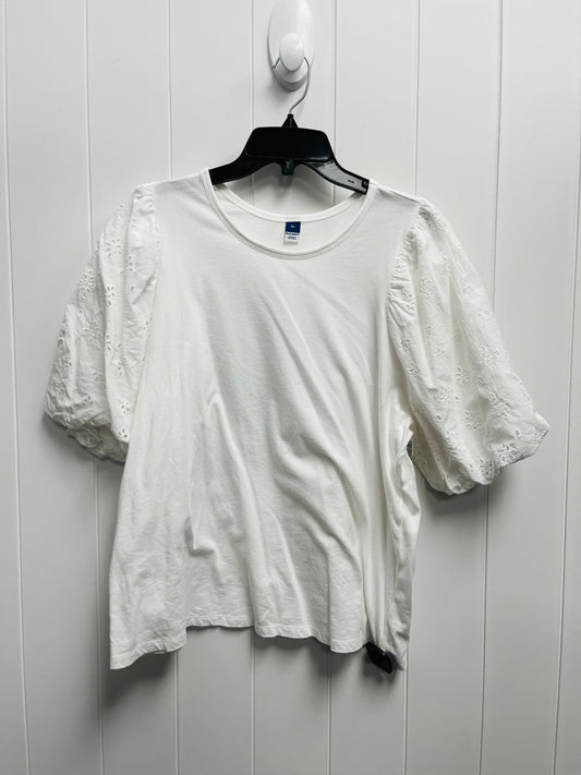 Top Short Sleeve By Old Navy In White, Size: Xl