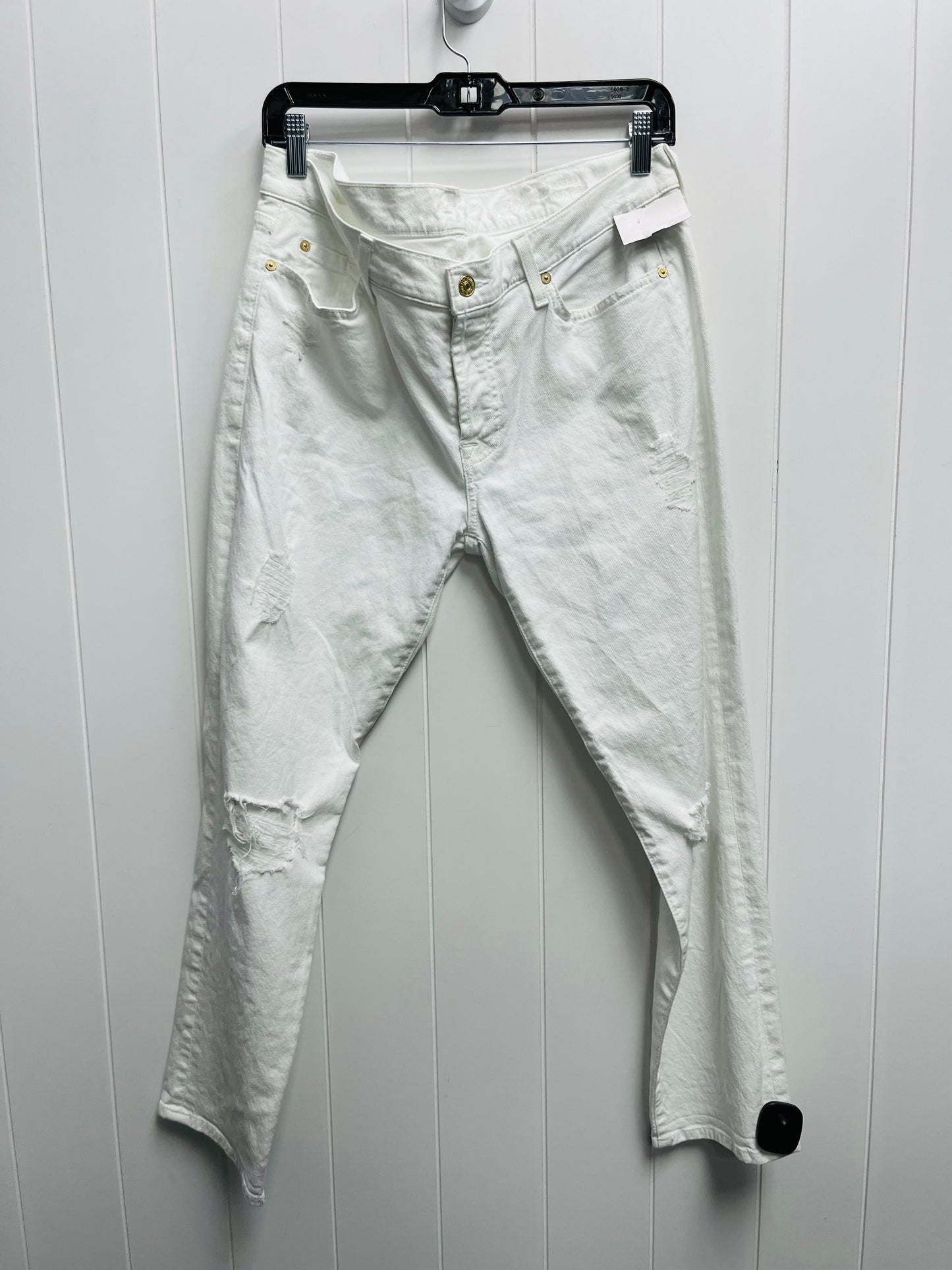 Jeans Straight By 7 For All Mankind In White, Size: 10