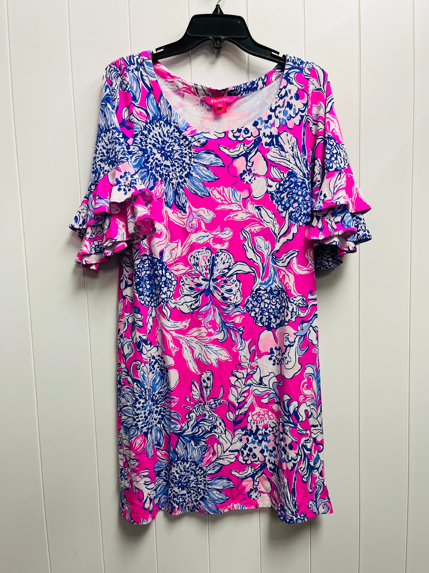 Dress Casual Short By Lilly Pulitzer In Pink & Purple, Size: L