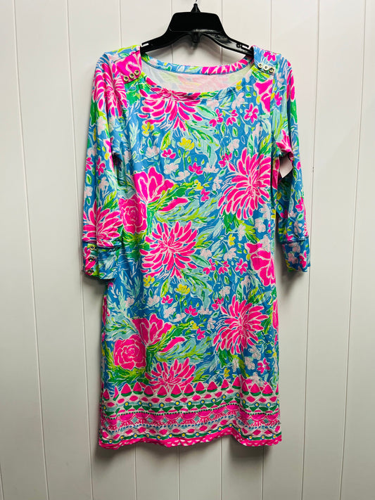 Dress Casual Short By Lilly Pulitzer In Green & Pink, Size: M