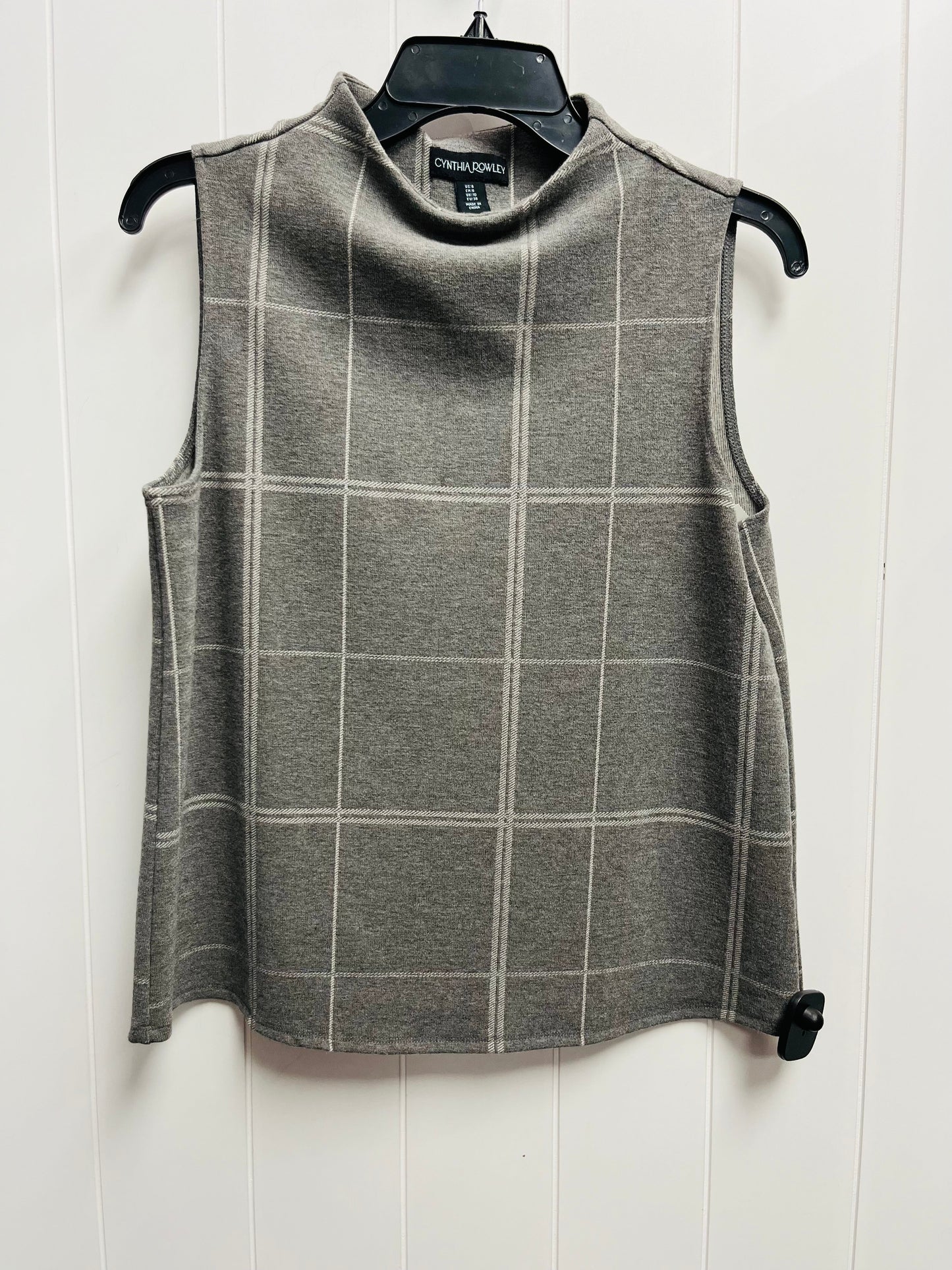 Top Sleeveless By Cynthia Rowley In Grey & White, Size: S