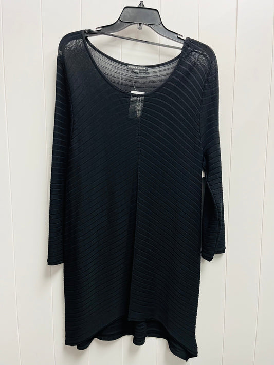 Tunic Long Sleeve By Cable And Gauge In Black, Size: Xl