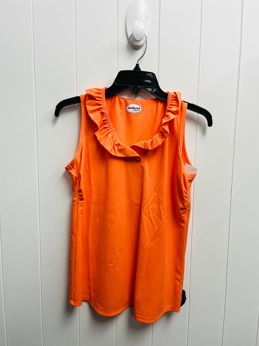 Top Sleeveless By SOUTHWIND -  In Orange, Size: M