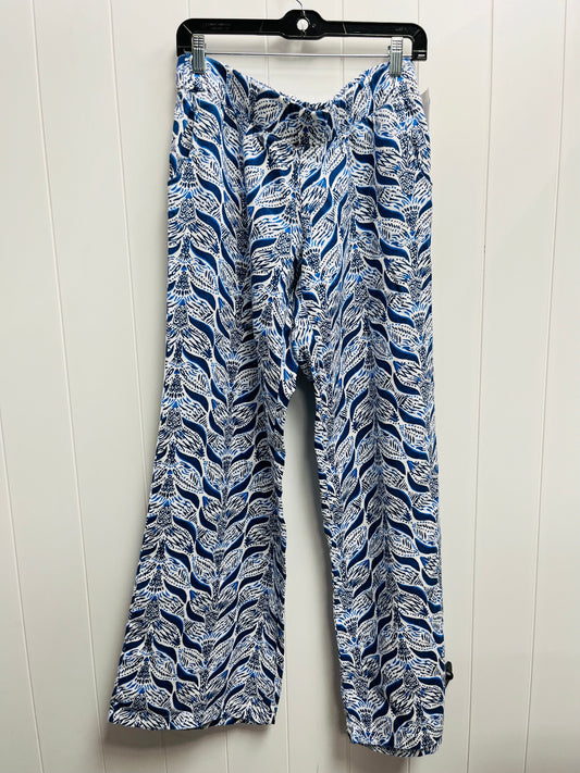 Pants Designer By Lilly Pulitzer In Blue & White, Size: M