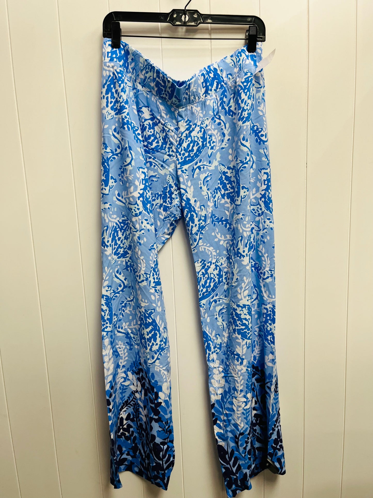 Pants Designer By Lilly Pulitzer In Blue & White, Size: L