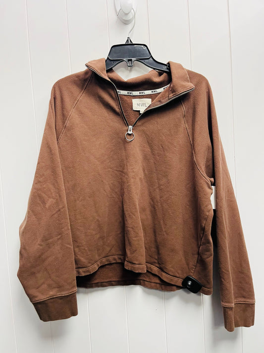 Sweatshirt Collar By Madewell In Brown, Size: L