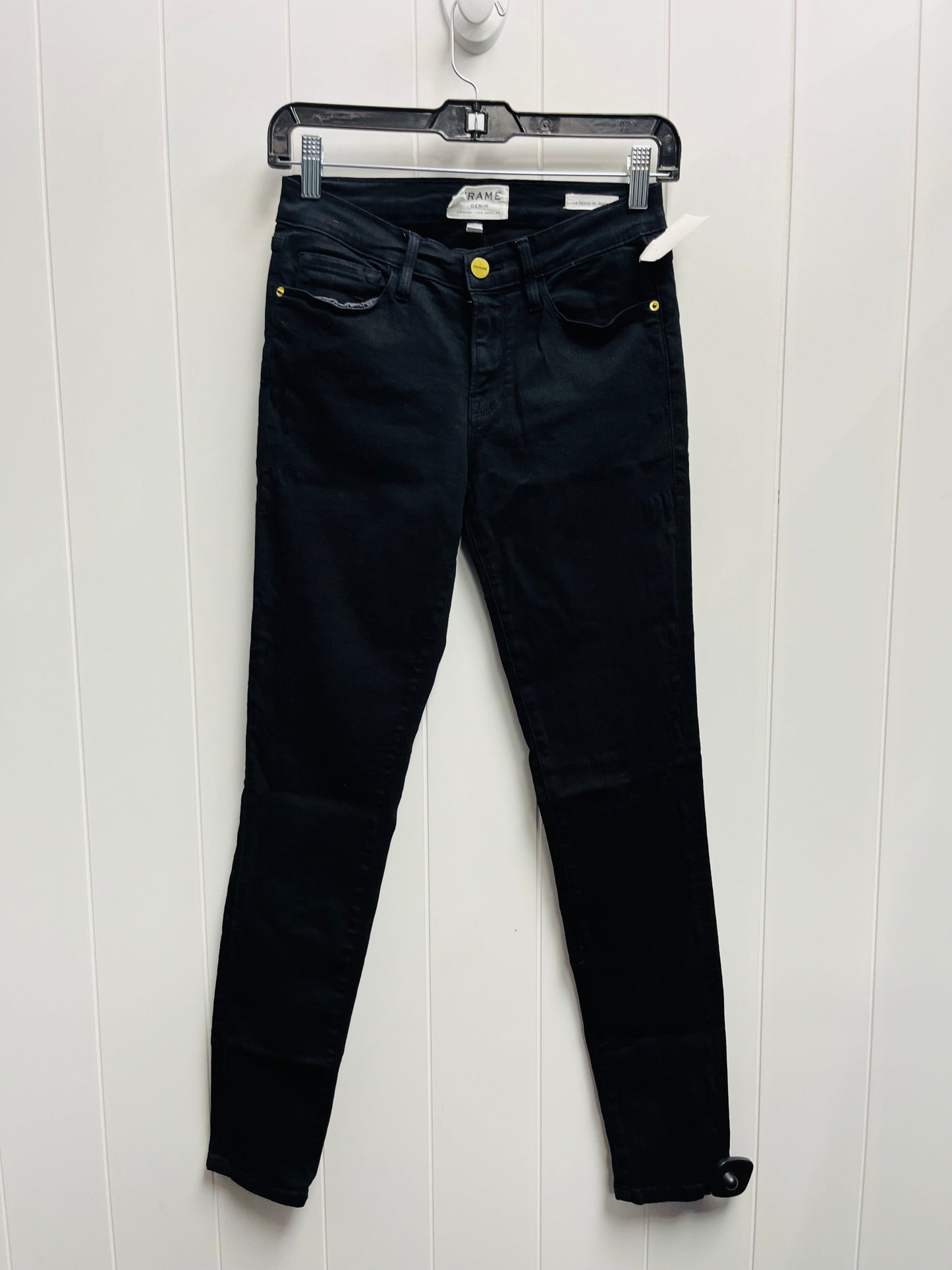 Jeans Skinny By Frame In Black, Size: 4