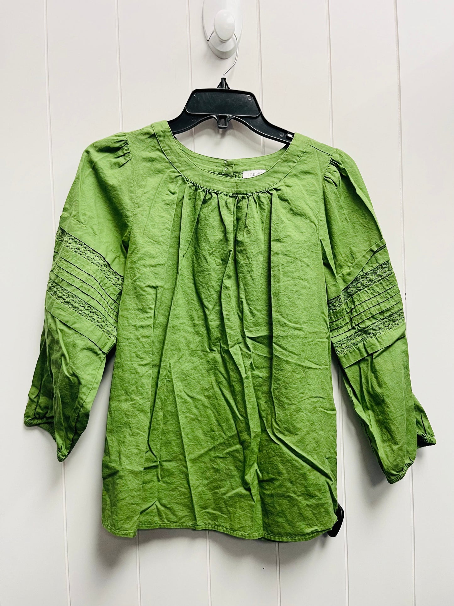 Top Long Sleeve By J. Crew In Green, Size: Xxs