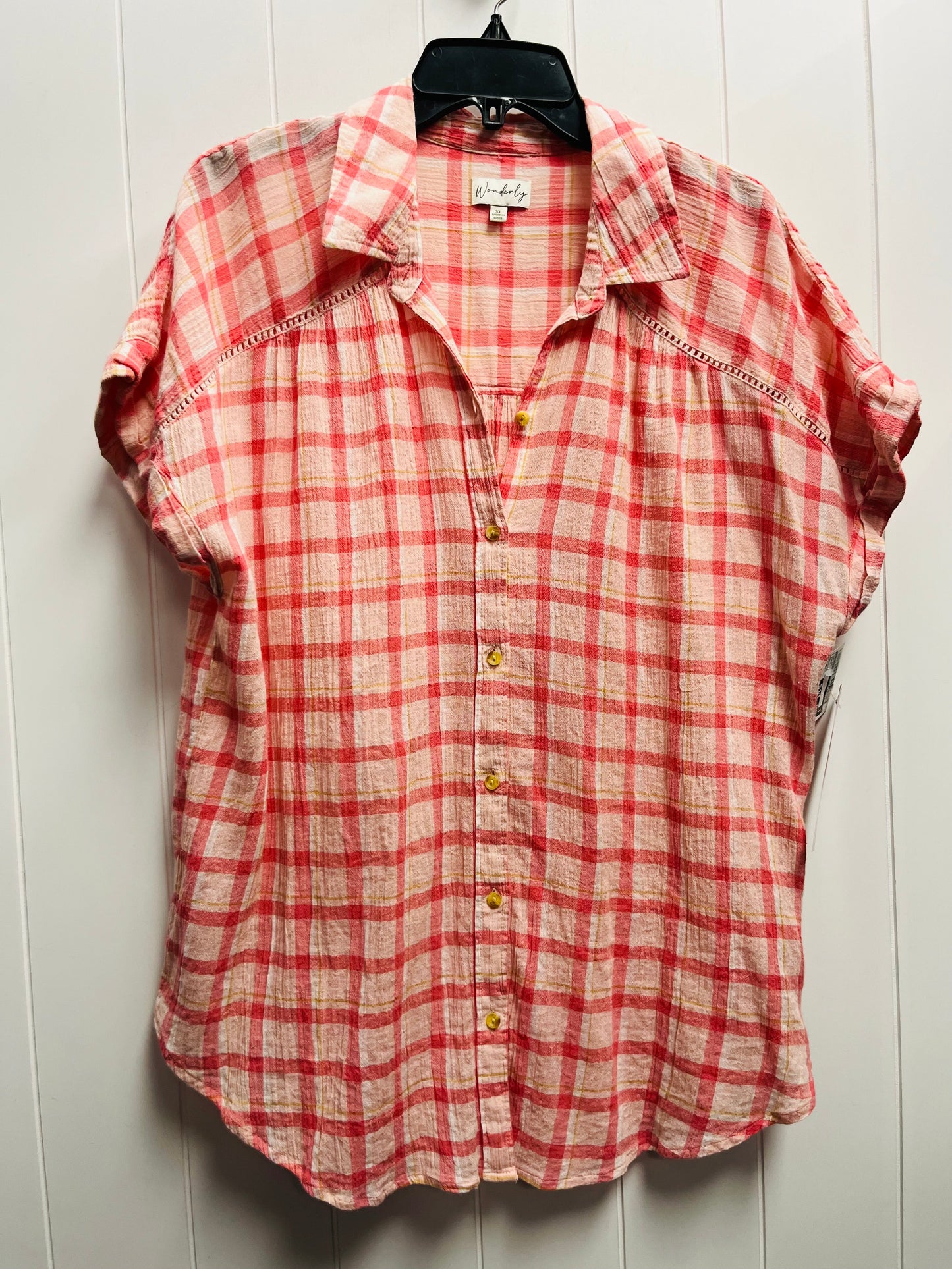 Top Short Sleeve By Wonderly In Coral, Size: Xl