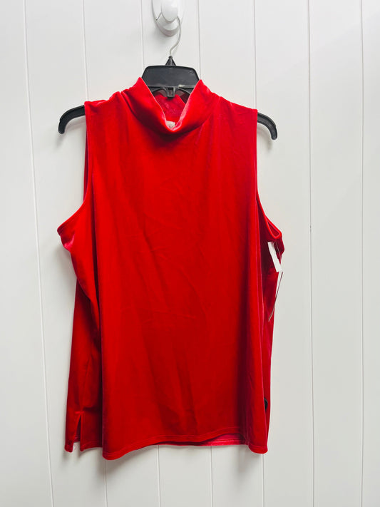 Top Sleeveless By Chicos In Red, Size: Xl