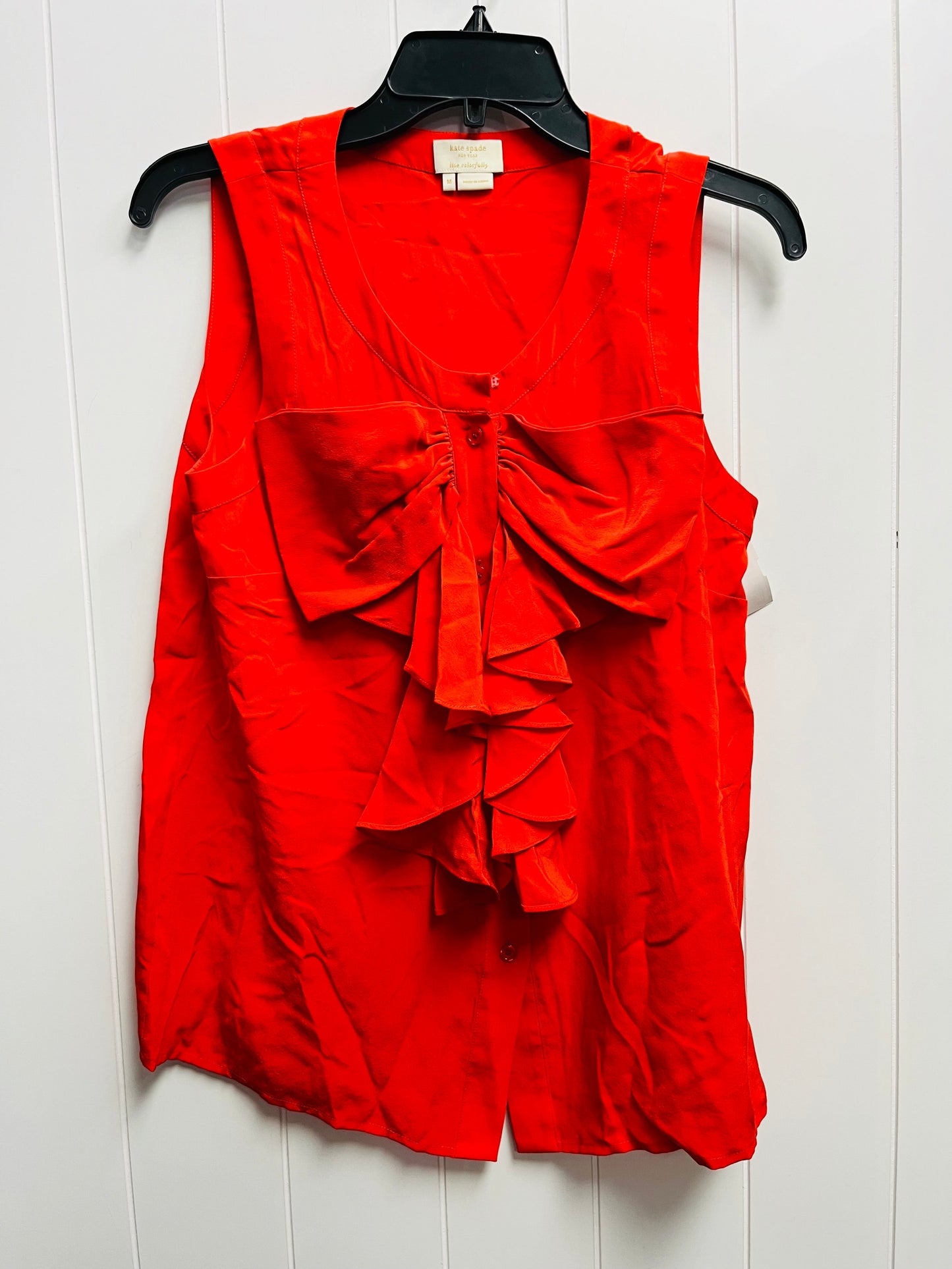 Top Sleeveless Designer By Kate Spade In Red, Size: M