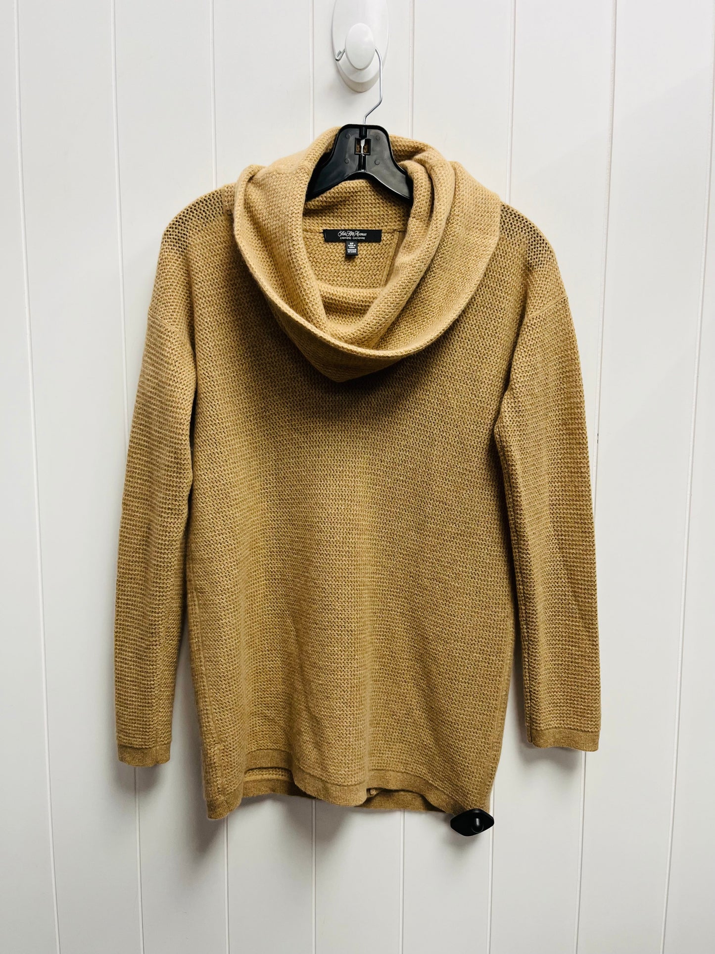 Sweater Cashmere By Saks Fifth Avenue In Tan, Size: S