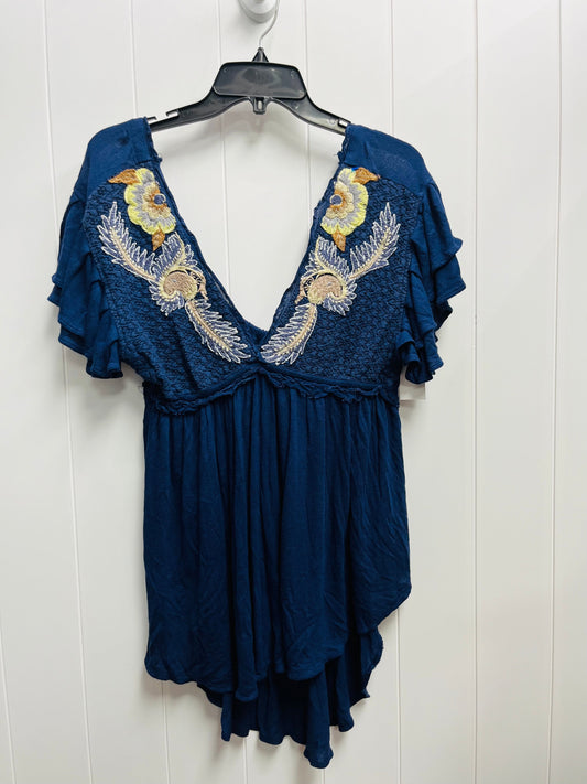 Tunic 3/4 Sleeve By Free People In Navy, Size: S