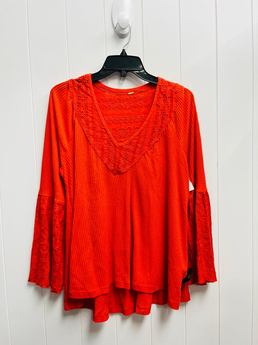 Top Long Sleeve By Free People In Red, Size: M