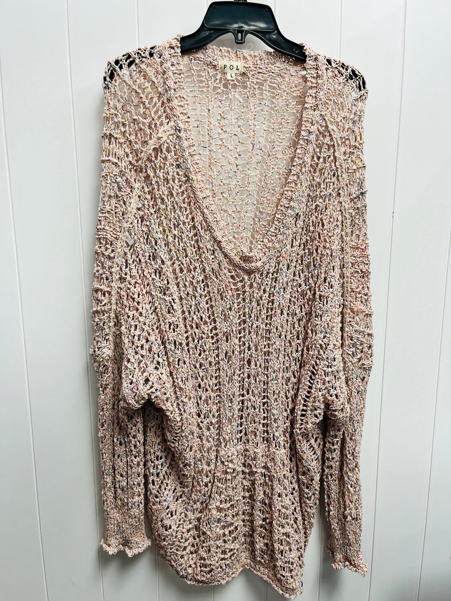 Sweater By Pol In Pink, Size: L