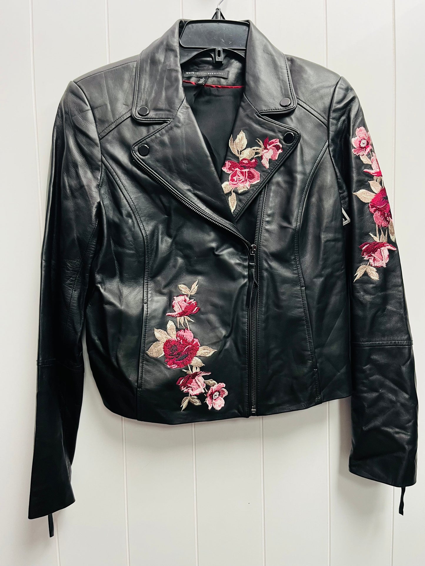 Jacket Leather By White House Black Market In Black, Size: S