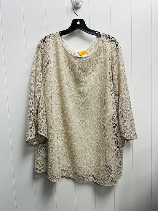 Top Long Sleeve By Ruby Rd In Tan, Size: 3x