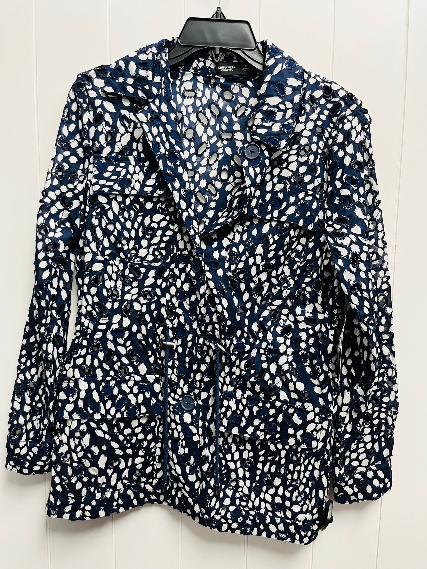 Jacket Other By Simply Vera In Blue & White, Size: Xs