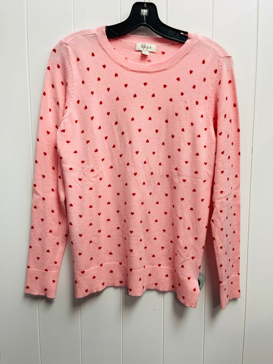 Sweater By Style And Company In Pink & Red, Size: Xs