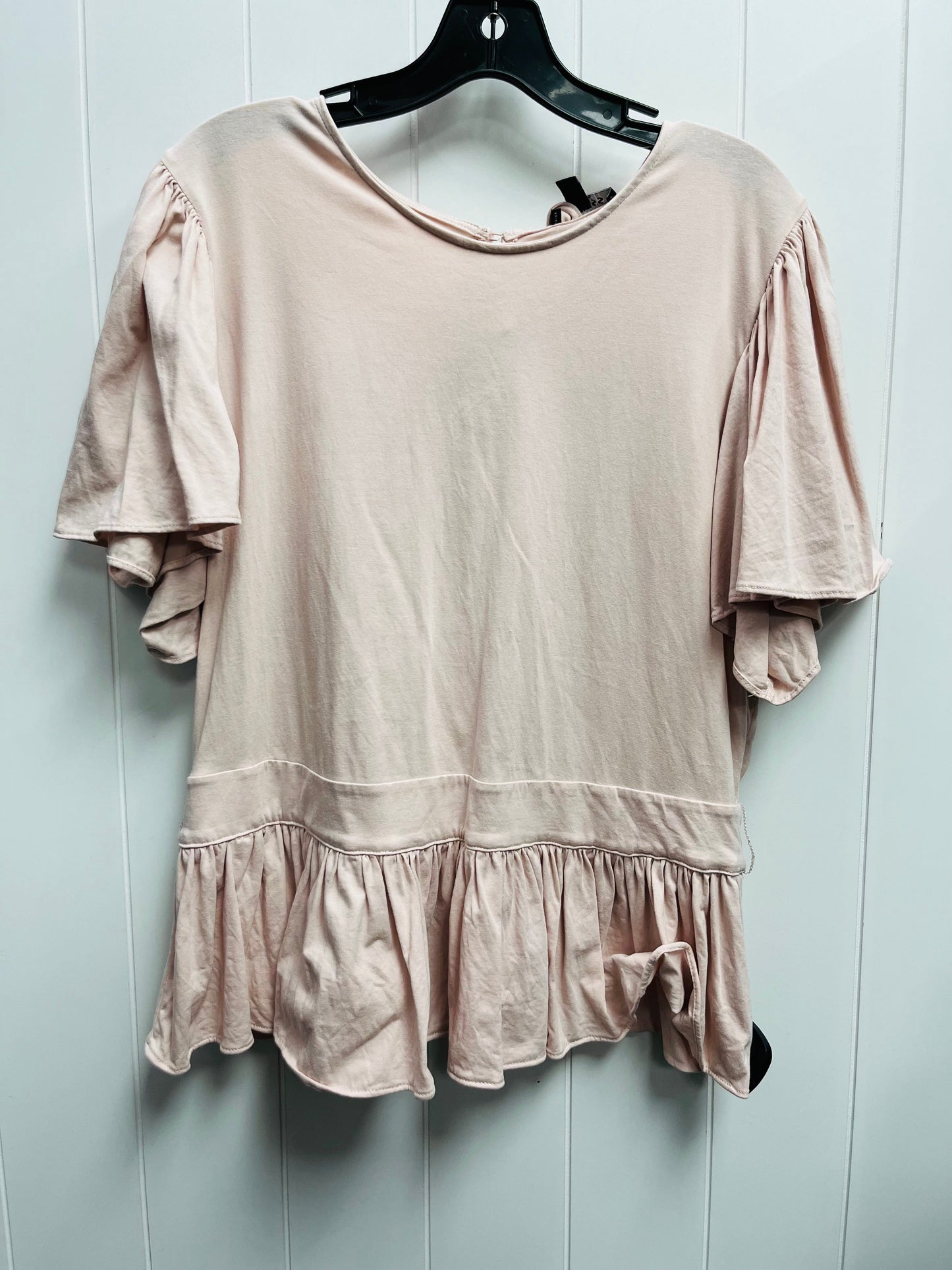 Top Short Sleeve By Express In Mauve, Size: Xl