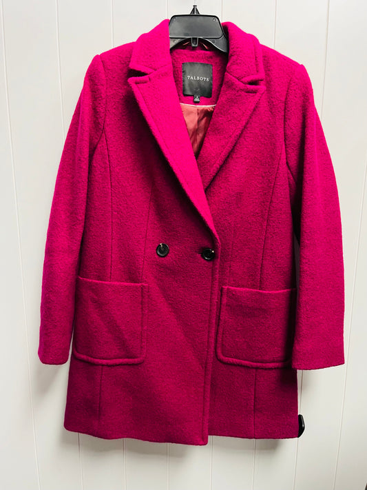 Coat Peacoat By Talbots In Purple, Size: 4