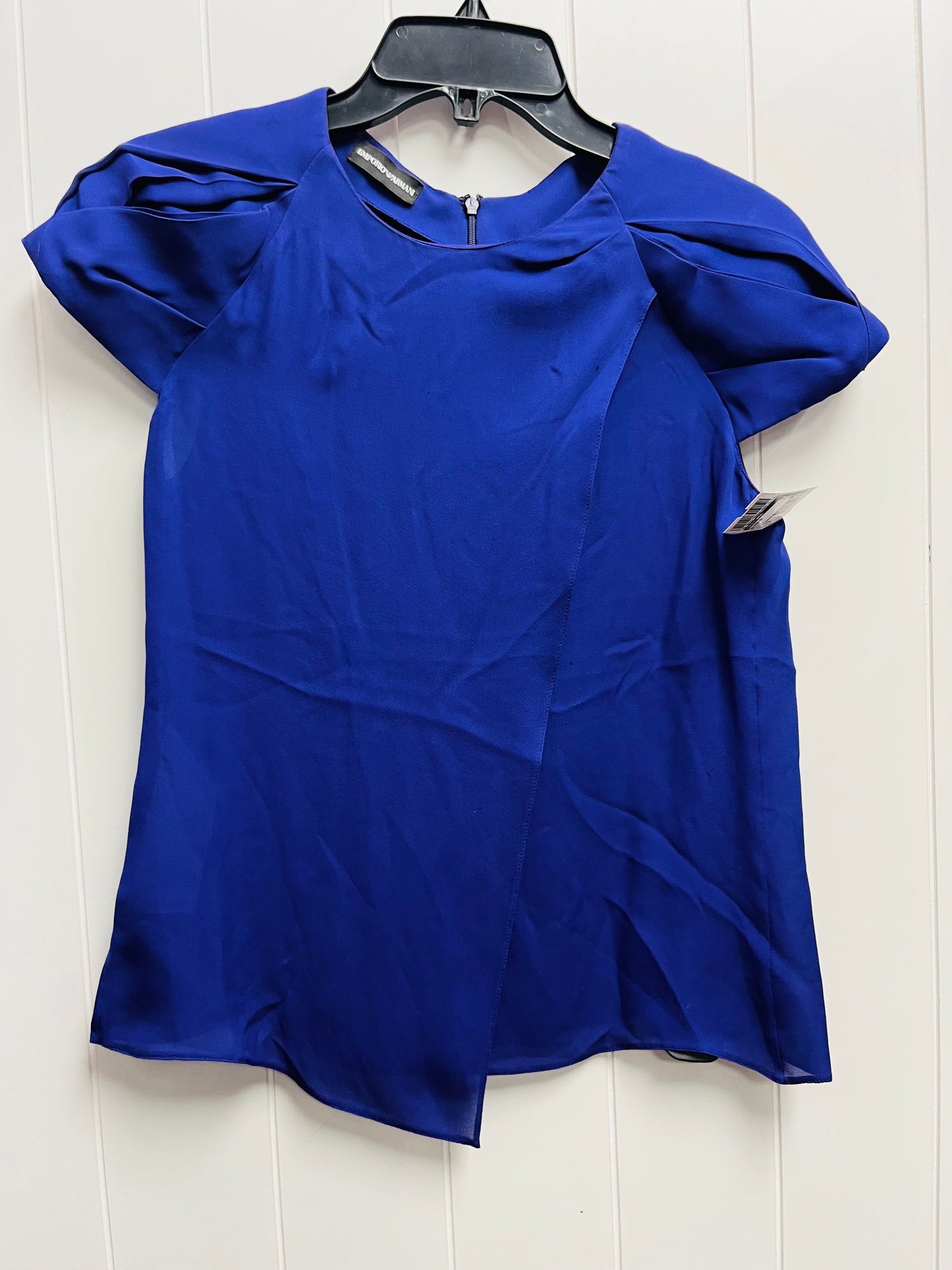 Blouse Short Sleeve By Emporio Armani In Purple, Size: S