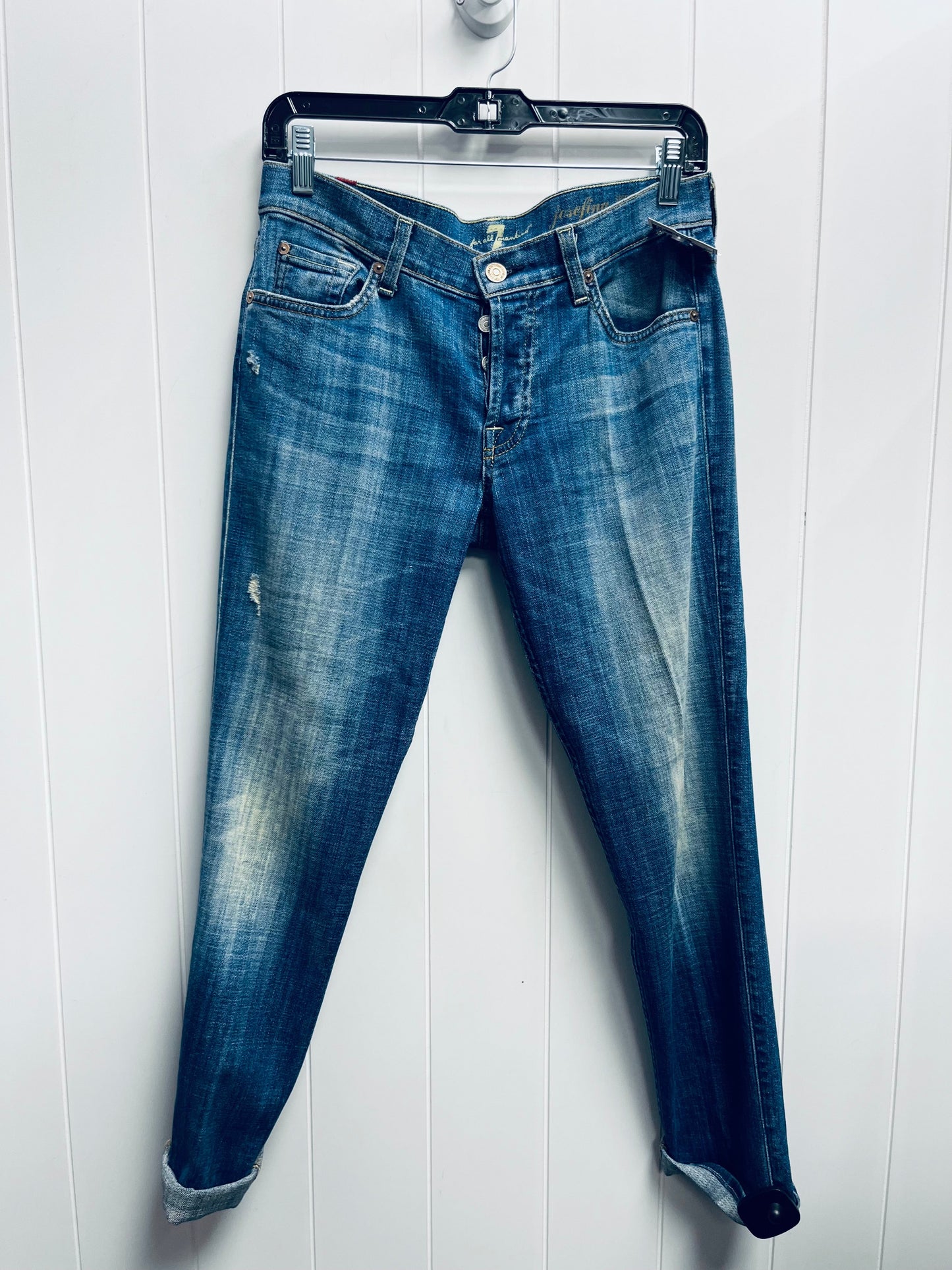 Jeans Boyfriend By 7 For All Mankind In Blue Denim, Size: 4