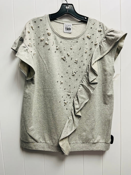 Top Short Sleeve By my twin set In Grey, Size: M