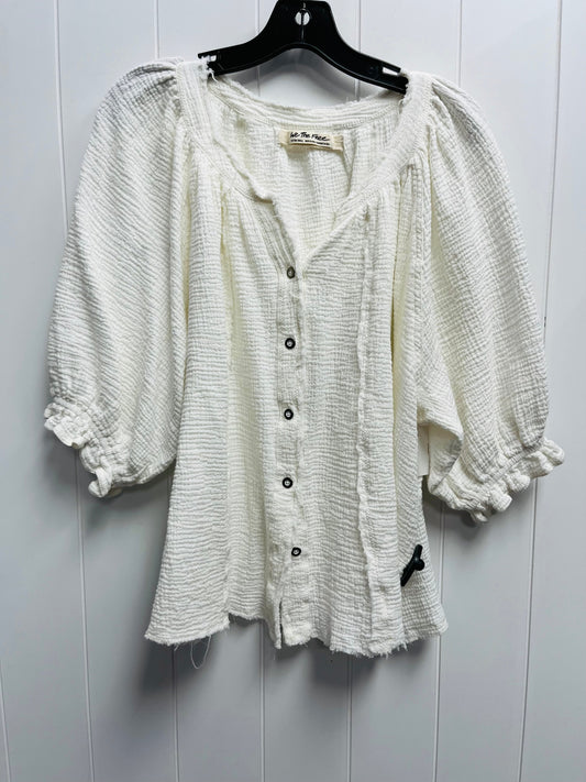 Top Short Sleeve By Free People In White, Size: Xs