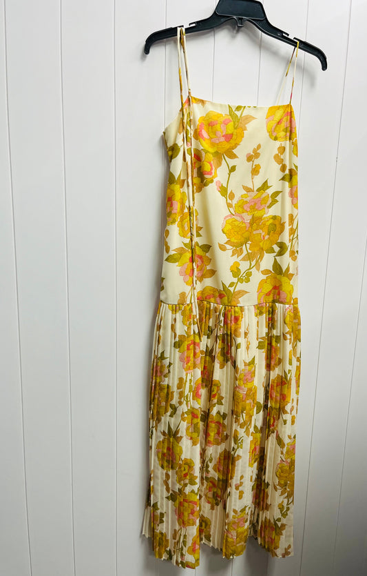 Dress Party Long By Rebecca Taylor In Cream & Green, Size: S