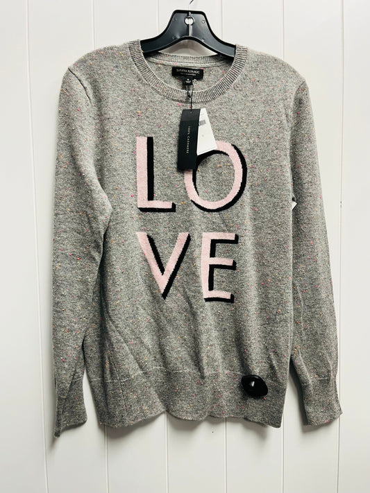 Sweater Cashmere By Banana Republic In Grey & Pink, Size: S