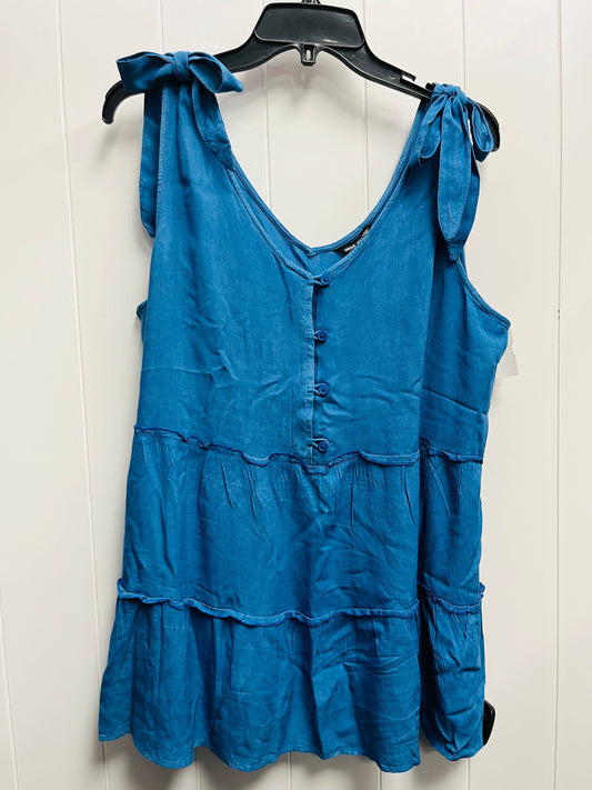 Top Sleeveless By Unique Spectrum In Blue, Size: Xl