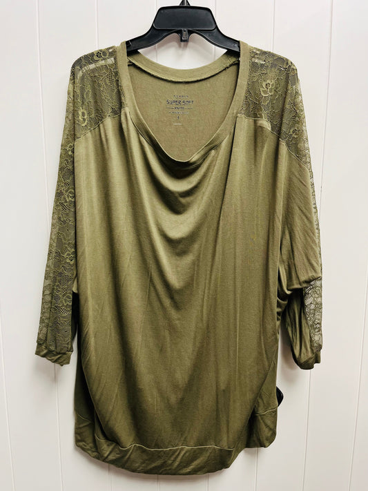 Top Long Sleeve By Torrid In Green, Size: 30