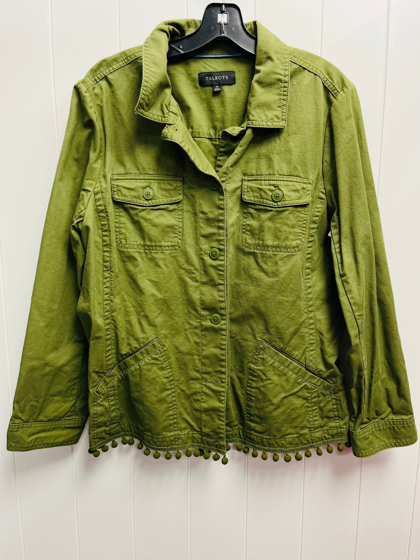 Jacket Utility By Talbots In Green, Size: Xl