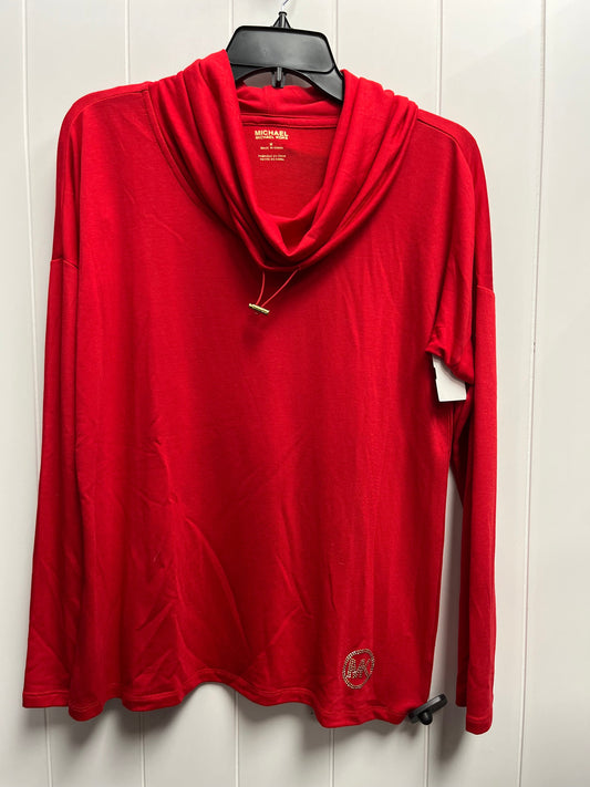 Top Long Sleeve By Michael By Michael Kors In Red, Size: M