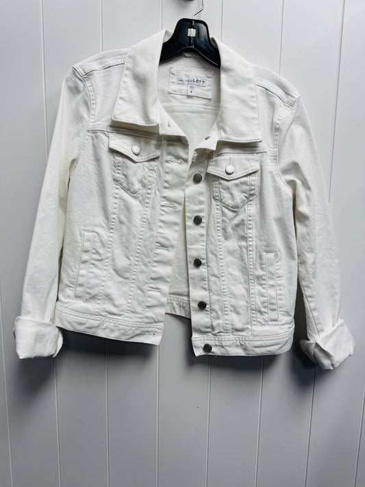 Jacket Denim By Loft In White, Size: S