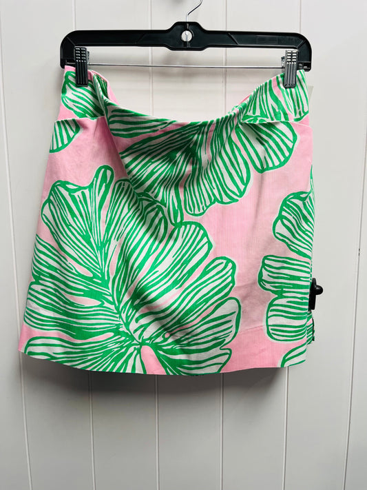 Skort Designer By Lilly Pulitzer In Green & Pink, Size: 10