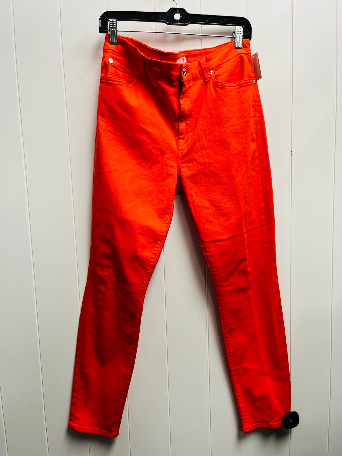 Jeans Skinny By 7 For All Mankind In Orange, Size: 12