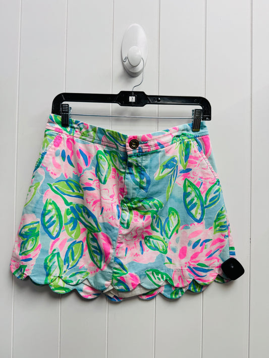 Skort Designer By Lilly Pulitzer In Green & Pink, Size: 10