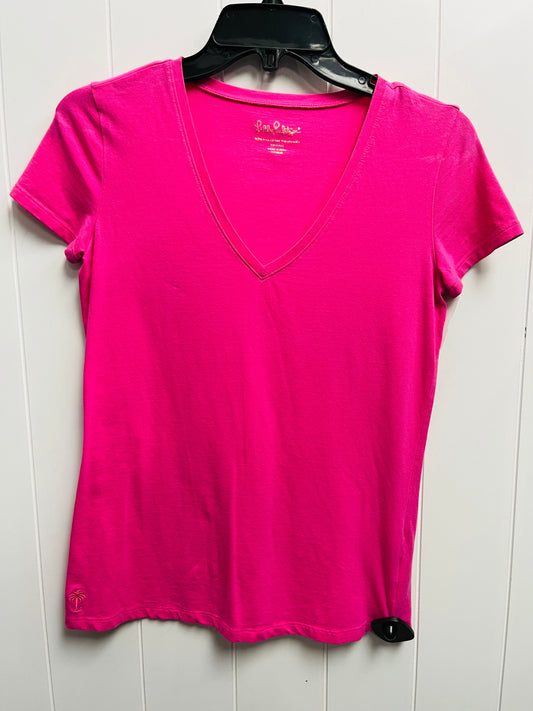 Top Short Sleeve Designer By Lilly Pulitzer In Pink, Size: Xs