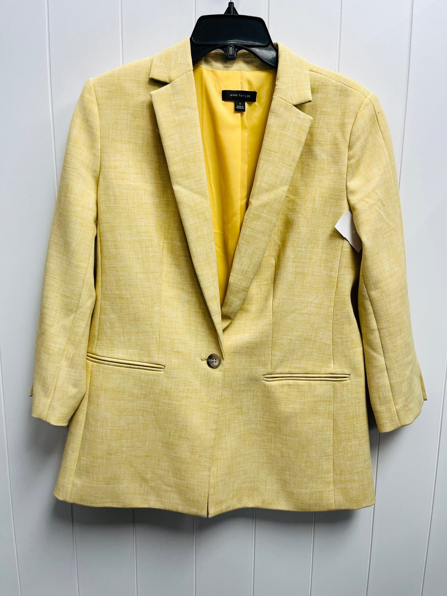 Blazer By Ann Taylor In Yellow, Size: 8