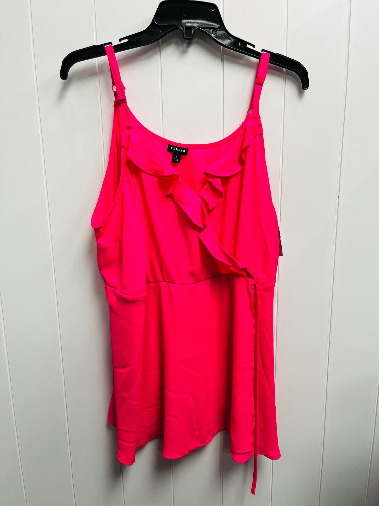 Top Sleeveless By Torrid In Pink, Size: 1x