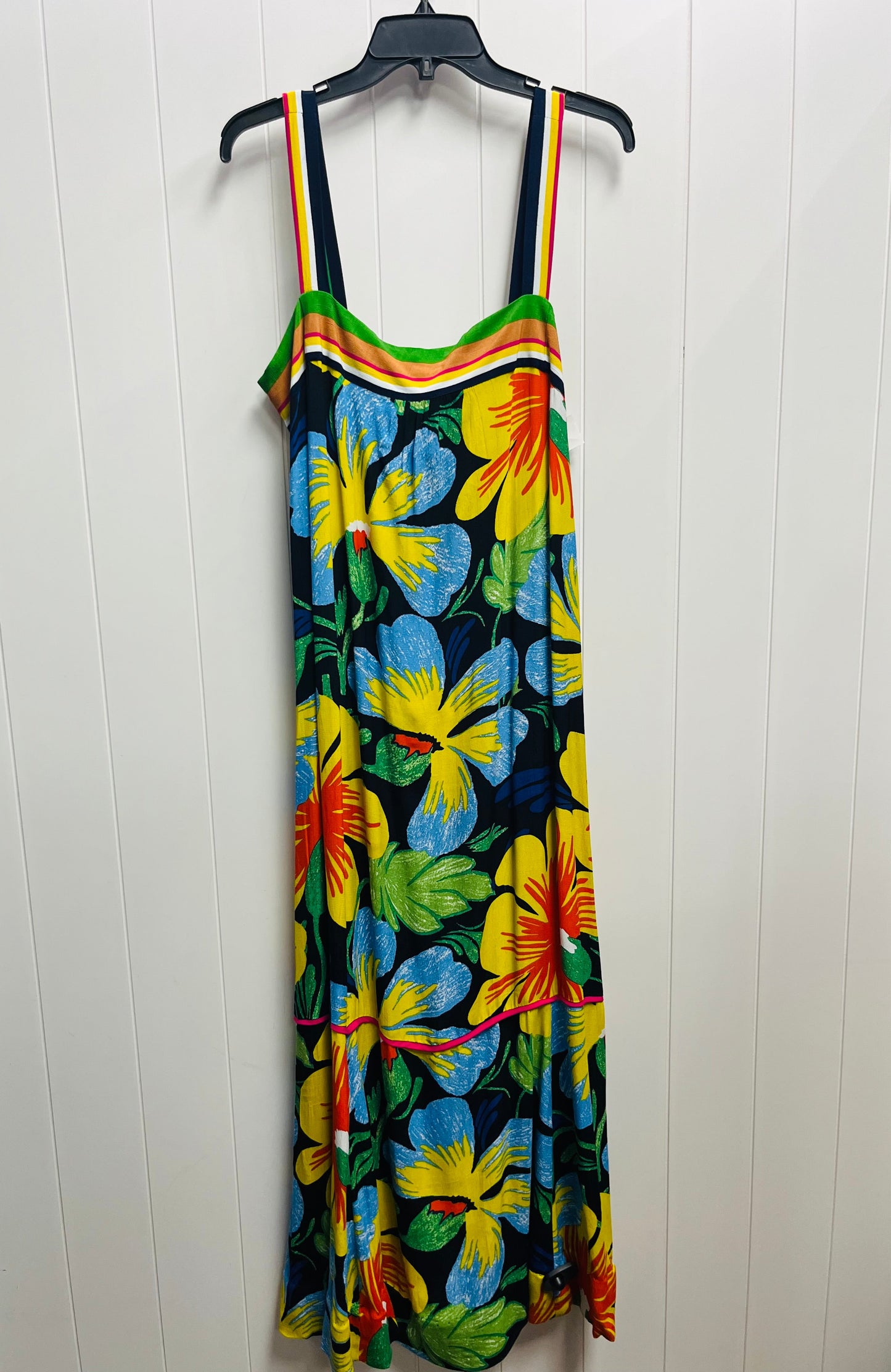 Dress Casual Maxi By Maeve In Blue & Green, Size: L